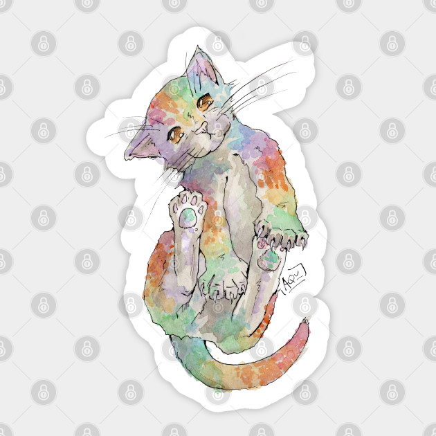 Rainbow Kitten Kitten Aufkleber Teepublic De