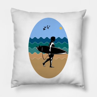 Summer and high surfing Pillow
