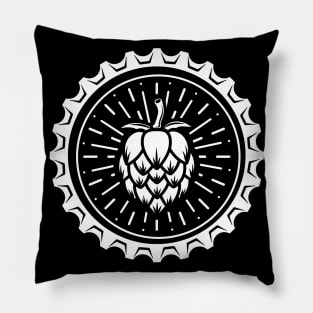 Beer Hops | Beer Bottle Cap | White Pillow