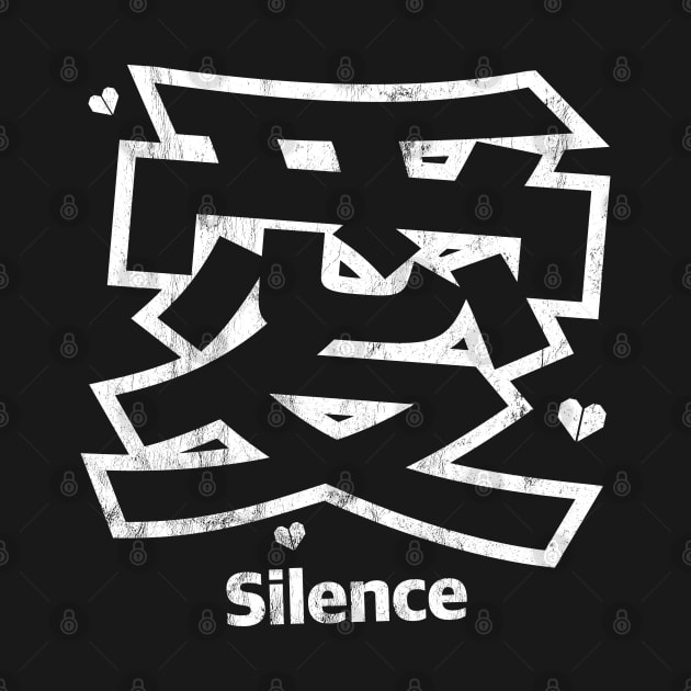 Silence - With Japanese Symbol For Love by MapYourWorld