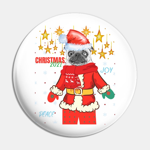 Santa Dog Pin by BeatyinChaos