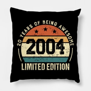 Vintage 2004 Retro 20th Birthday Gift Idea Pillow