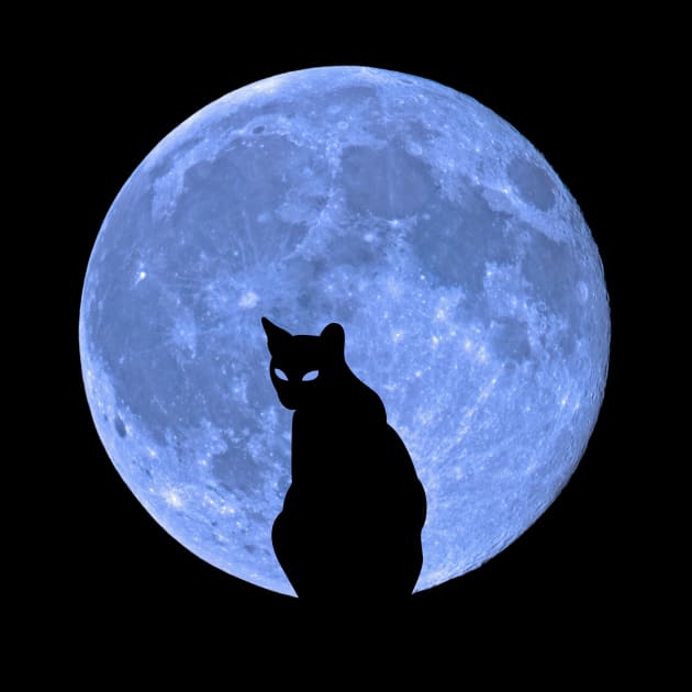 Black Cat Blue Moon by ElTeko