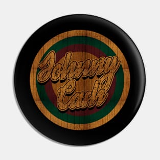 Circle Retro Johnny Cash Pin