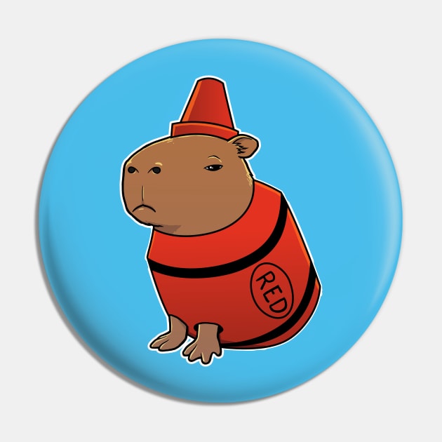 Capybara Crayon Costume Pin by capydays