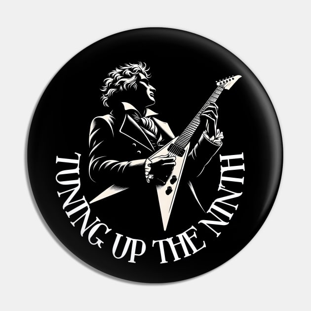 Metalhead Beethoven: Guitar Shredding Pin by MetalByte