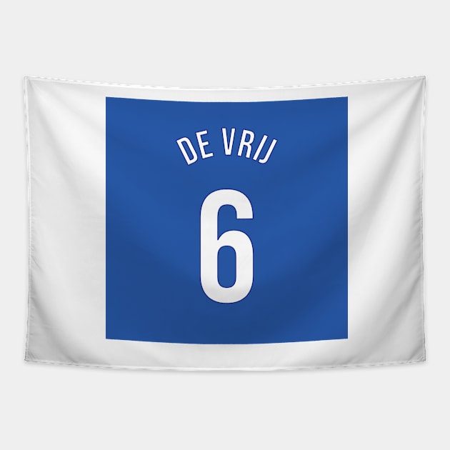 De Vrij 6 Home Kit - 22/23 Season Tapestry by GotchaFace