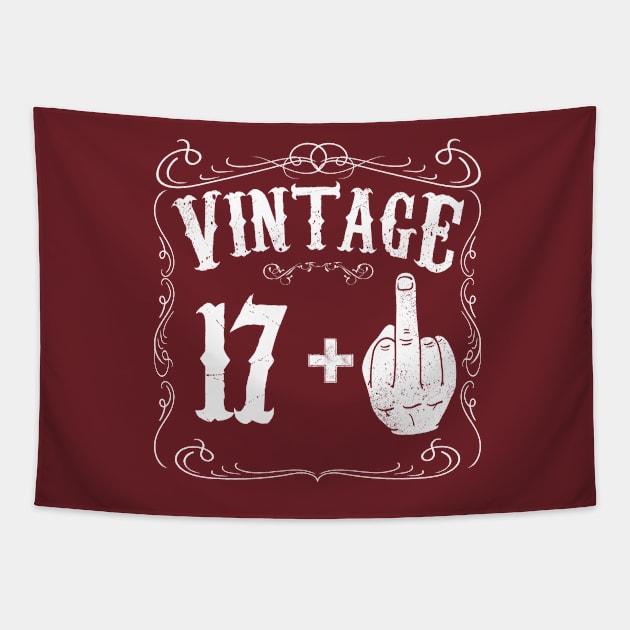 Vintage middle finger salute 18th birthday gift funny 18 birthday 1998 Tapestry by AwesomePrintableArt