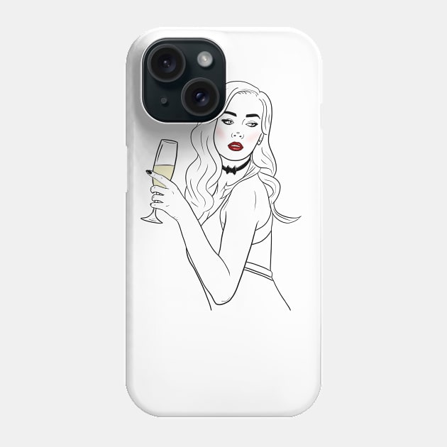 Frau Sektglas - Frau - Beauty - Sekt Phone Case by Tibra Design