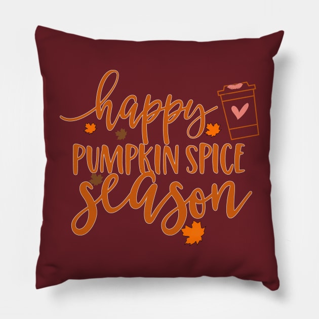 Happy Pumpkin Spice Season Pillow by The Crazy Daisy Lady