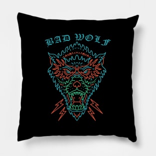 tattoo, bad wolf Pillow