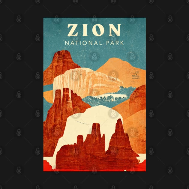 Zion National Park Retro by Retro Travel Design