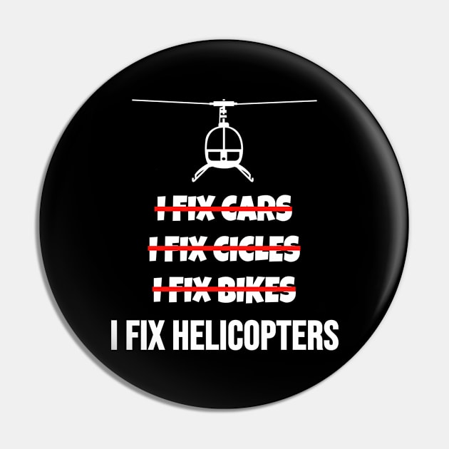 Helicopter Mechanic Gift Pin by Tengelmaker