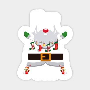Navy Claus Santa Christmas Costume Pajama Magnet