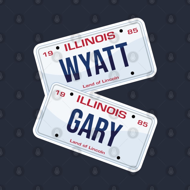 Gary and Wyatt License Plates - Weird Science by Fourteen21 Designs