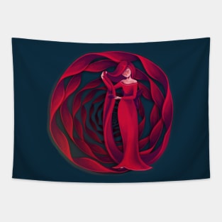 Crimson rose Tapestry