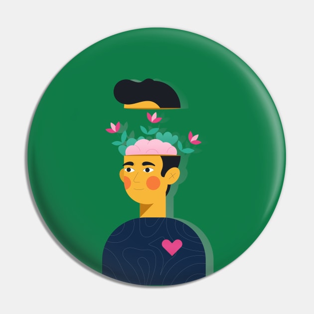 Mental Health Awareness Pin by Mako Design 