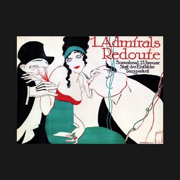 1. ADMIRALS REDOUTE by Ernst Deutsch in 1912 Vintage Social Club Pub Bar Advertisement by vintageposters