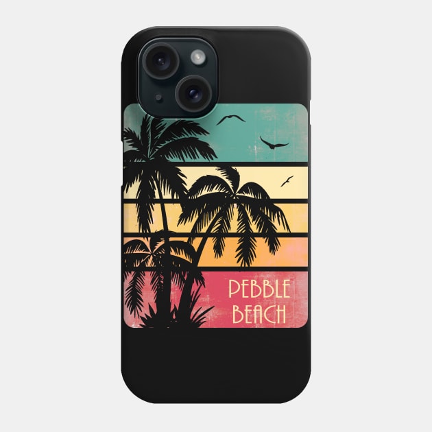 Pebble Beach Vintage Sunset Phone Case by Nerd_art