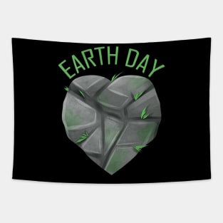 Heart Out Of Stone Earth Day Tapestry