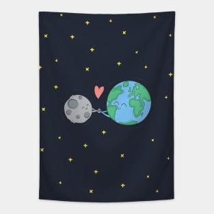 BFF Earth And Moon Tapestry