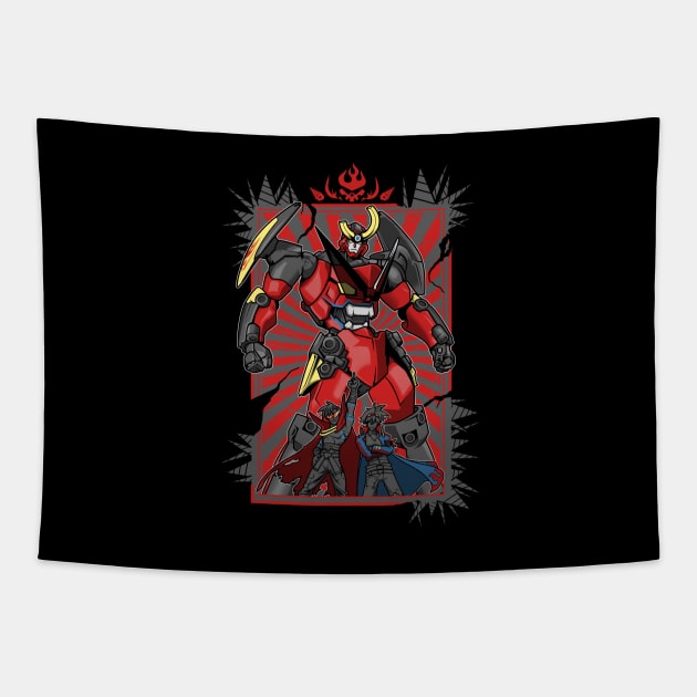 Pierce the Heavens (Red Version) Tapestry by PrismicDesigns