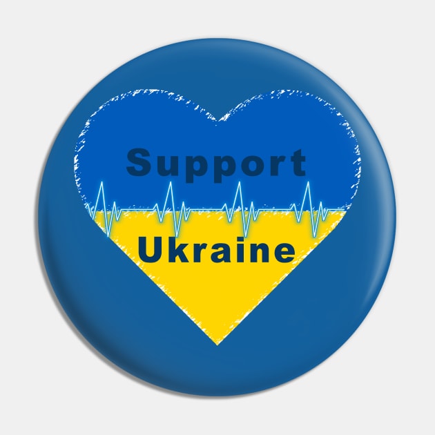 Support and Pray for Ukraine Pin by LAMAK-DS