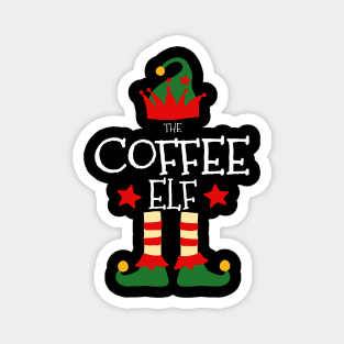 Coffee Elf Matching Family Group Christmas Party Pajamas Magnet