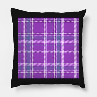 Academia Plaid Tartan in Lavender, White, and Purple Pillow