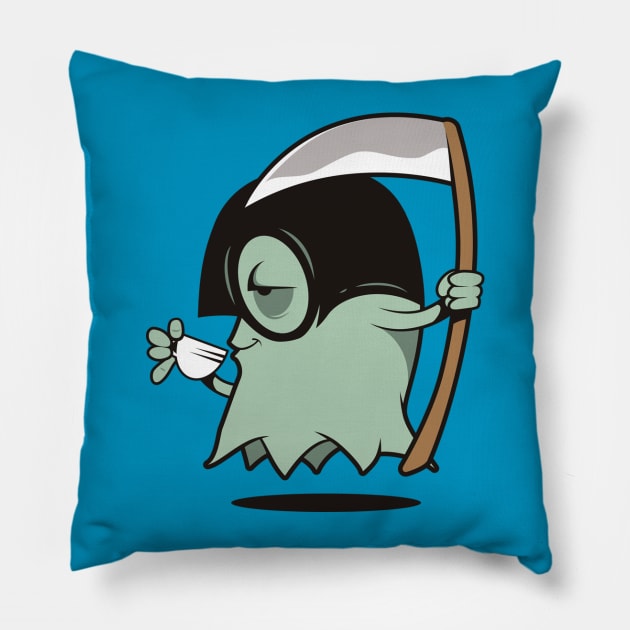 Grimm Grinning Ghost Pillow by iceknyght