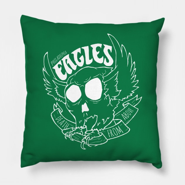 Philadelphia Eagles Death From Above Pillow by jayfridesigns