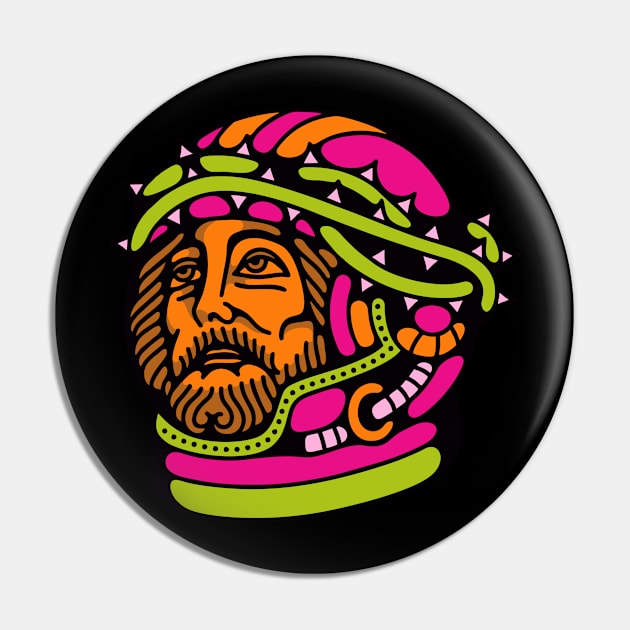 Jesus space Pin by Bojes Art