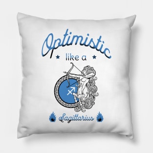 Zodiac attributes: Sagittarius white Pillow