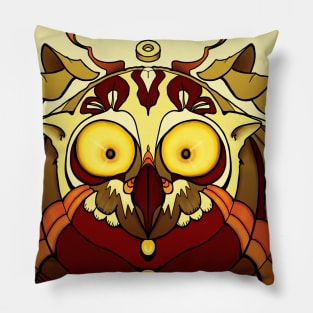 Fierce Owl Man Pillow