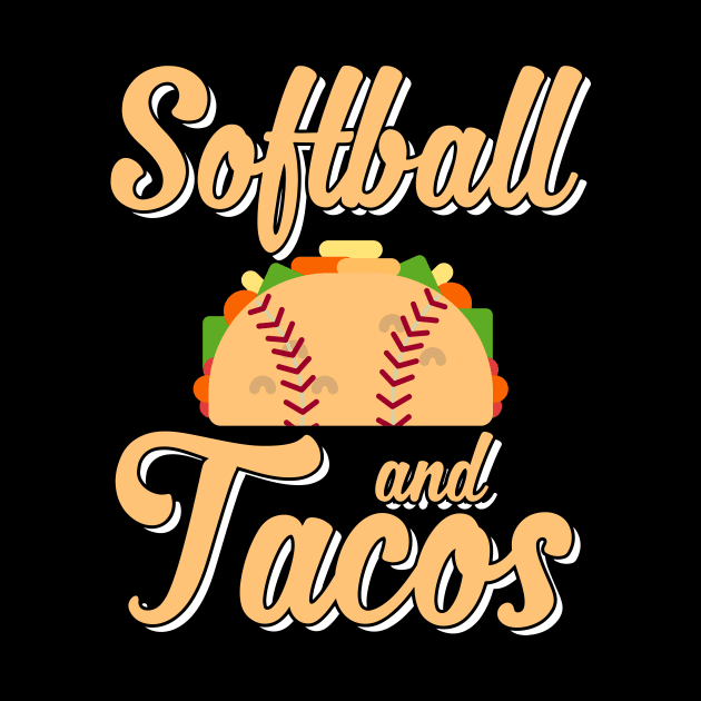 Cute Softball and Tacos Novelty Soft Ball Player by theperfectpresents