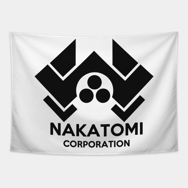 Nakatomi Logo - Black Tapestry by BigOrangeShirtShop