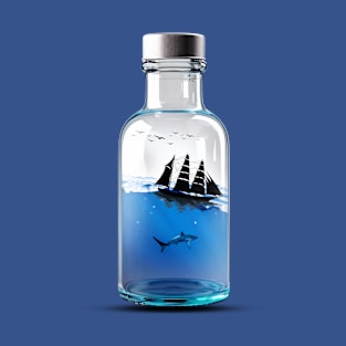 Sea view in Transparent Bottle T-Shirt