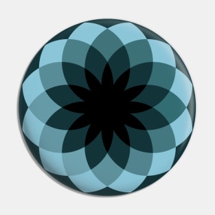 flowers inside blue circles Pin