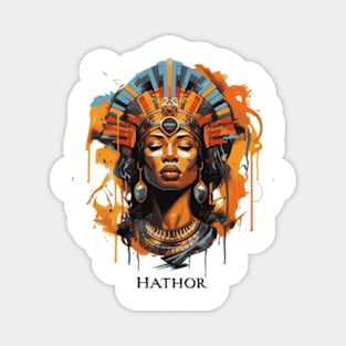 Hathor - Egyptian goddess of love and music - A Portrait of an African God Magnet