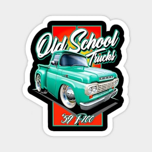 Cartooned 1959 Ford F100 Truck Magnet