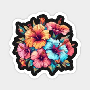 Stunning Tropical Hibiscus Flower Magnet