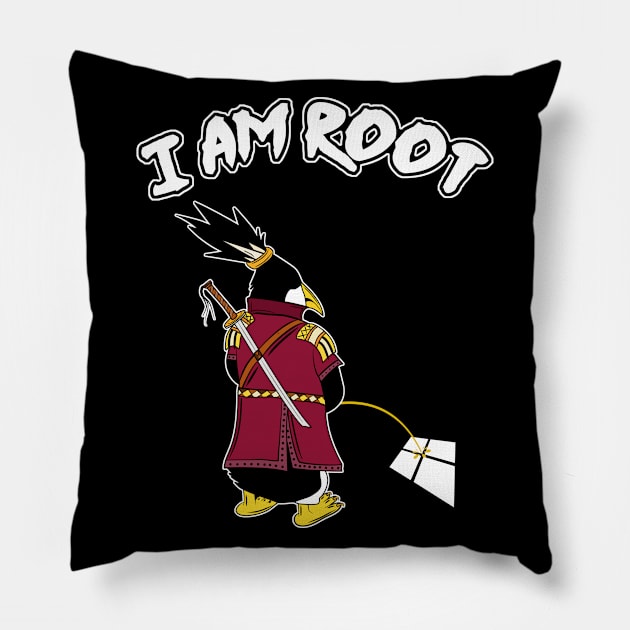 I Am Root I Linux Samurai Penguin for Hacker and Programmers Pillow by Cedinho