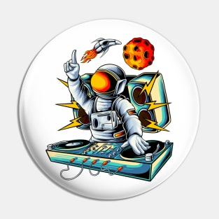 Space Alien Music DJ Pin