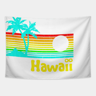 '80s Retro Vintage Hawaii (distressed look) Tapestry