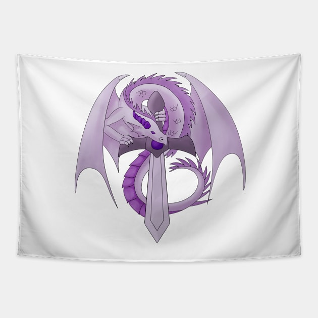 Amethyst Sword Dragon Tapestry by BiscuitSnack