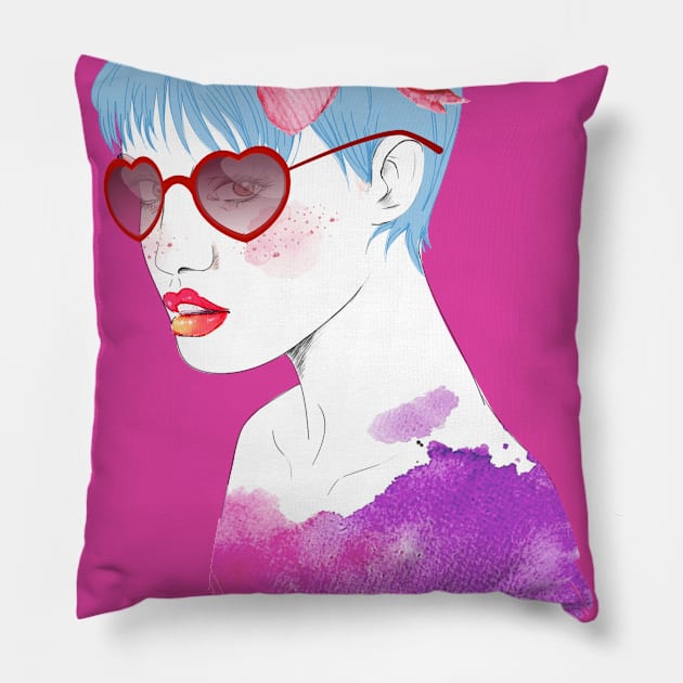 Shine On Girl Pillow by goldstarling