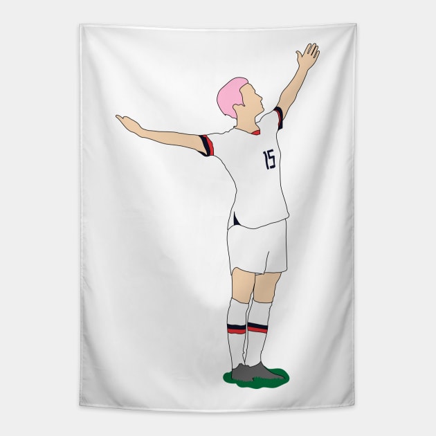 Rapinoe Celebration Tapestry by wlohaty