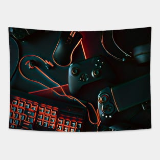 Gamer Gear (Red) Tapestry