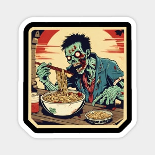 Zombie eat ramen Magnet