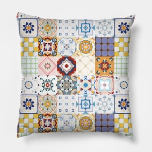 Azulejo #1 - vector Portuguese Moorish pattern Pillow